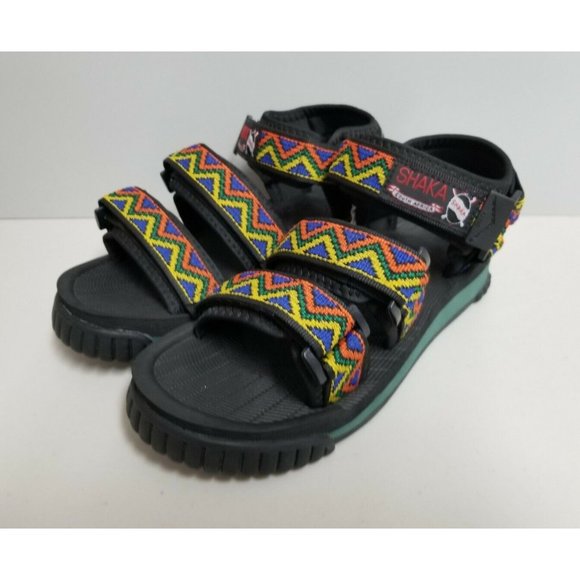 SHAKA Neo Bungy Sandals Vintage Throwback Multicolor Mens Size 6 39 main image 4